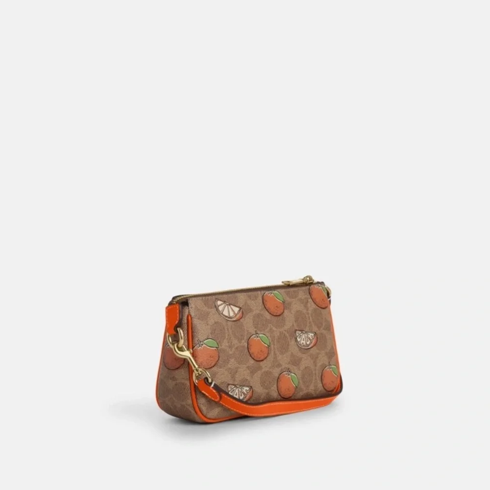 Coach Nolita 19 In Signature Canvas With Orange Print NWT - Picture 3 of 11
